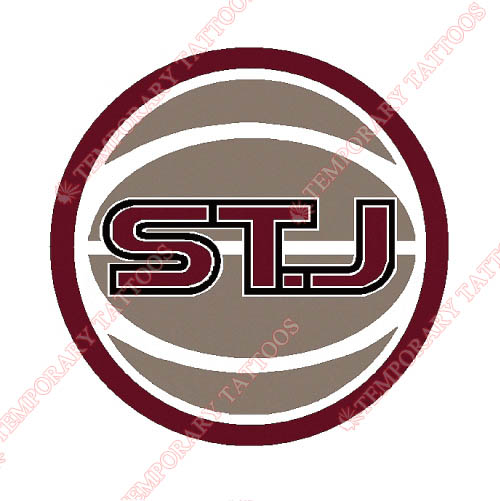 St. Johns Red Storm Customize Temporary Tattoos Stickers NO.6362